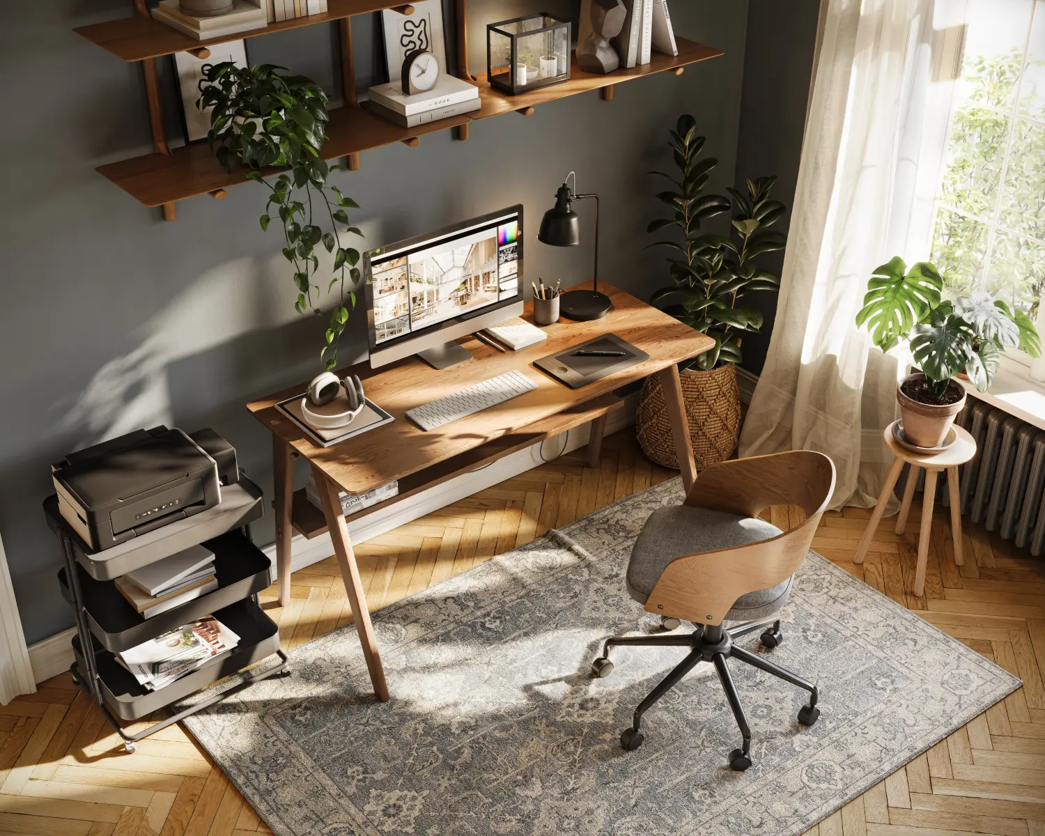 ein Remote-Arbeits-Setup von Strukturplus